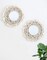 Hanging Wall Mirror with Macramé Fringe – Set of 2 Small Round Boho Antique-Style Mirrors, Decorative Wall Accent for Apartment, Living Room, Bedroom, or Nursery, Perfect Gift Idea